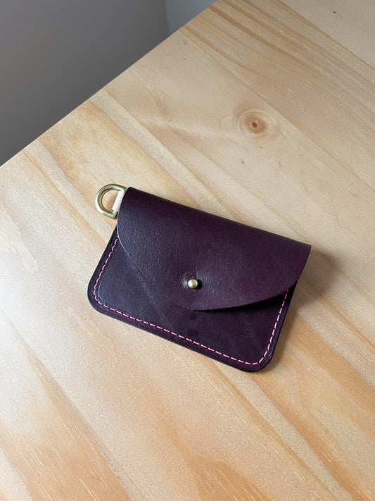 Agnes Mini Card Wallet, Black Cherry