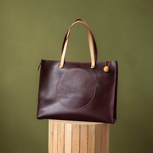 Lola Box Tote, Black Cherry