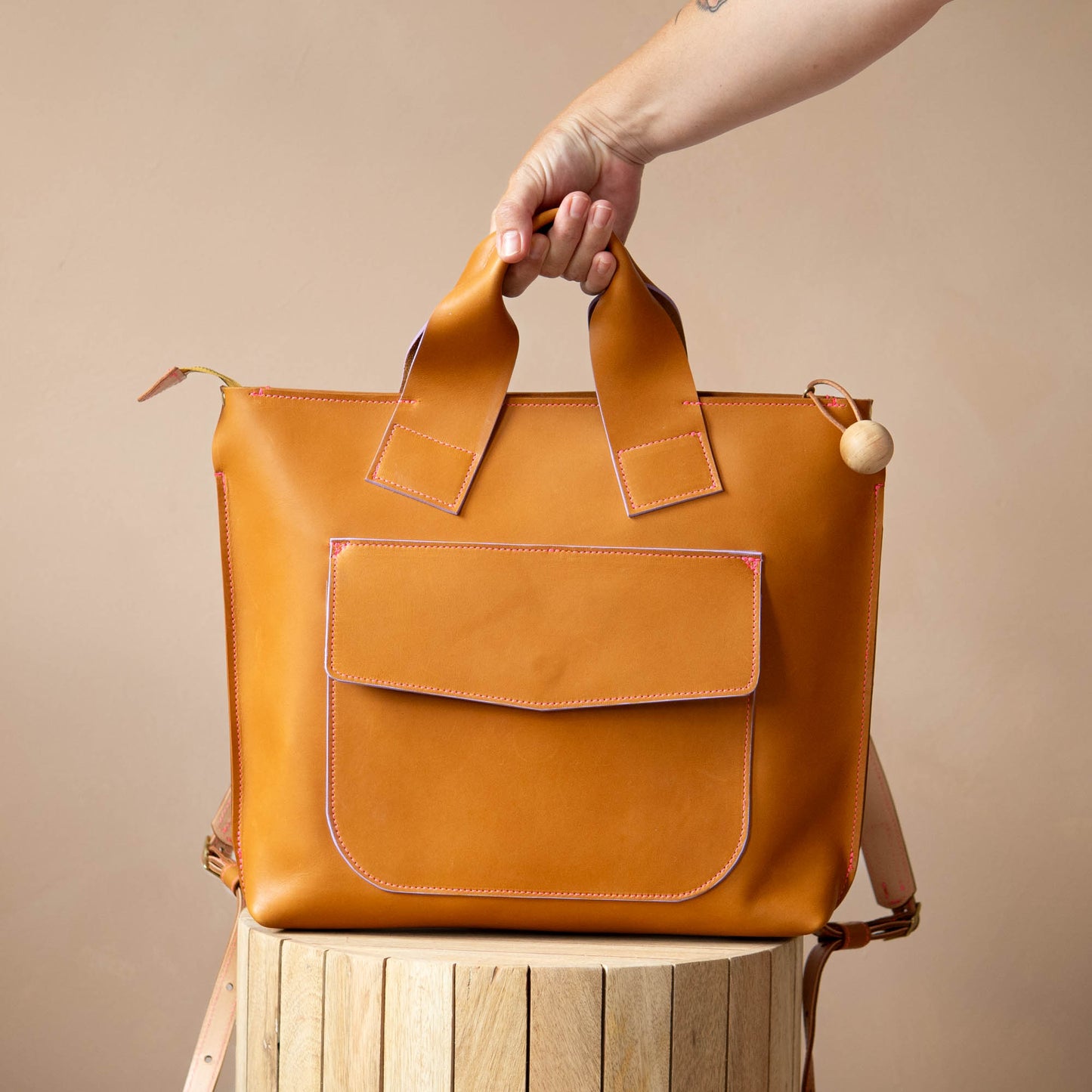 Oni Backpack in Caramel Tan