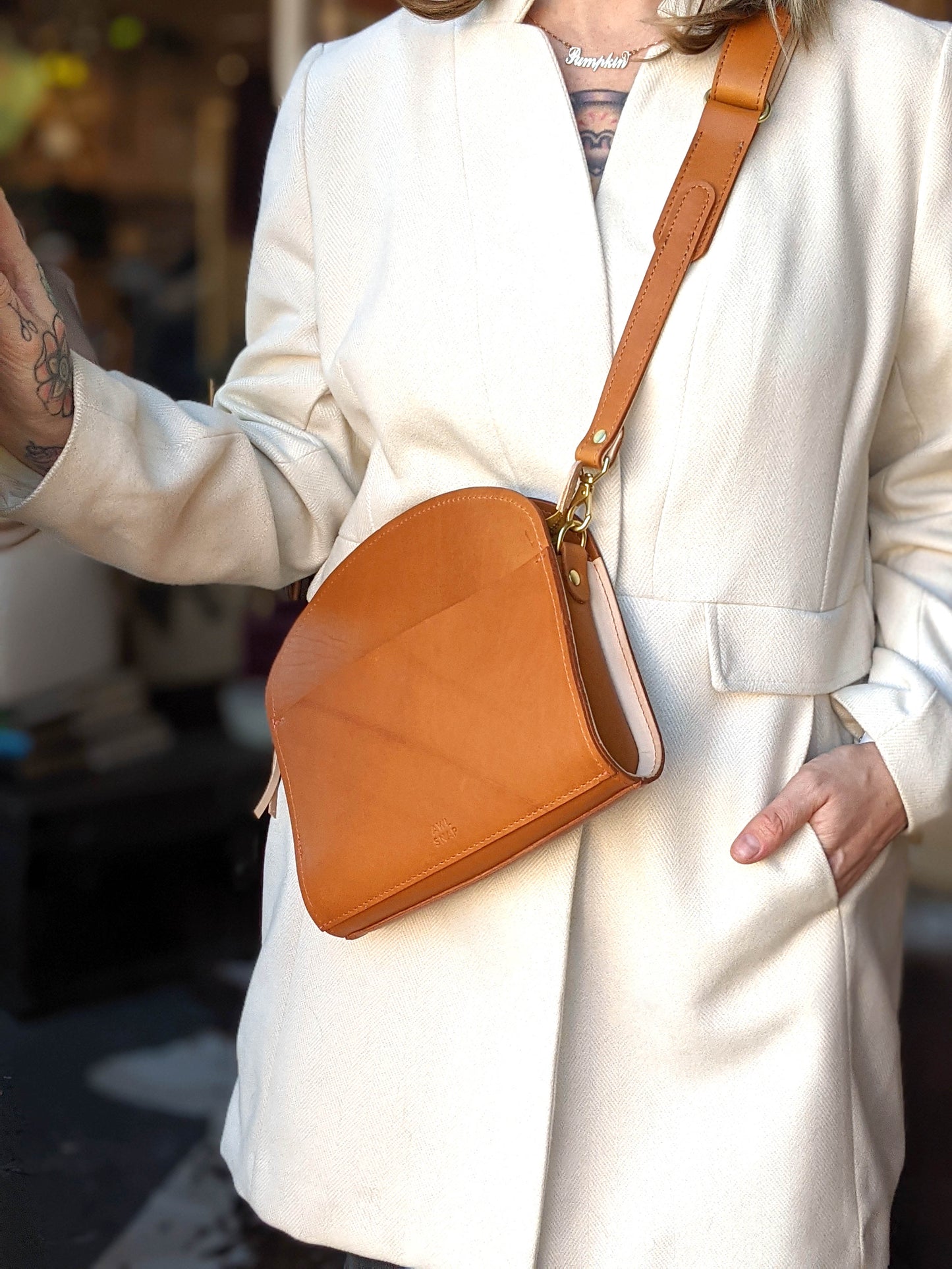 Georgia Crossbody, Caramel Tan