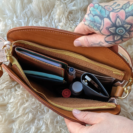 Georgia Crossbody, Caramel Tan