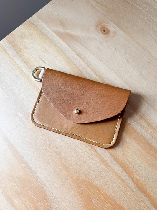 Agnes Mini Card Wallet, Caramel Tan