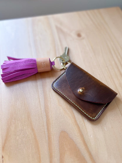 Agnes Mini Card Wallet, Chocolate Brown