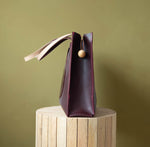 Load image into Gallery viewer, Lola Box Tote in Black Cherry
