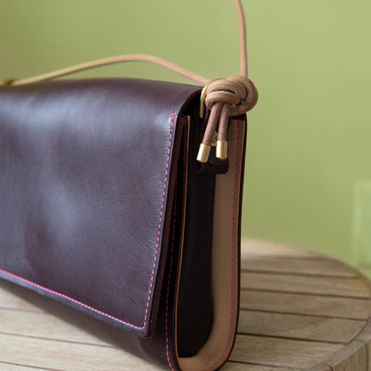 Adelaide Crossbody in Black Cherry