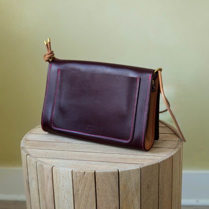 Adelaide Crossbody in Black Cherry