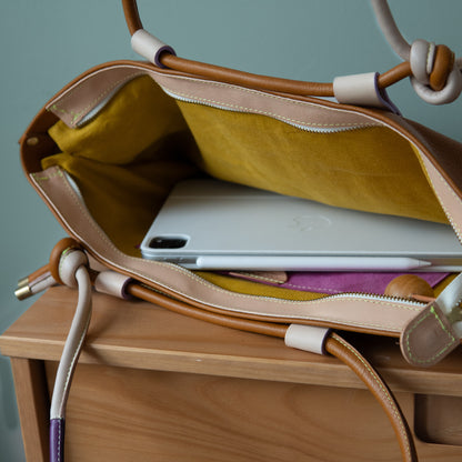 Kaleida Tote, Caramel