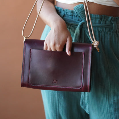 Adelaide Crossbody in Black Cherry